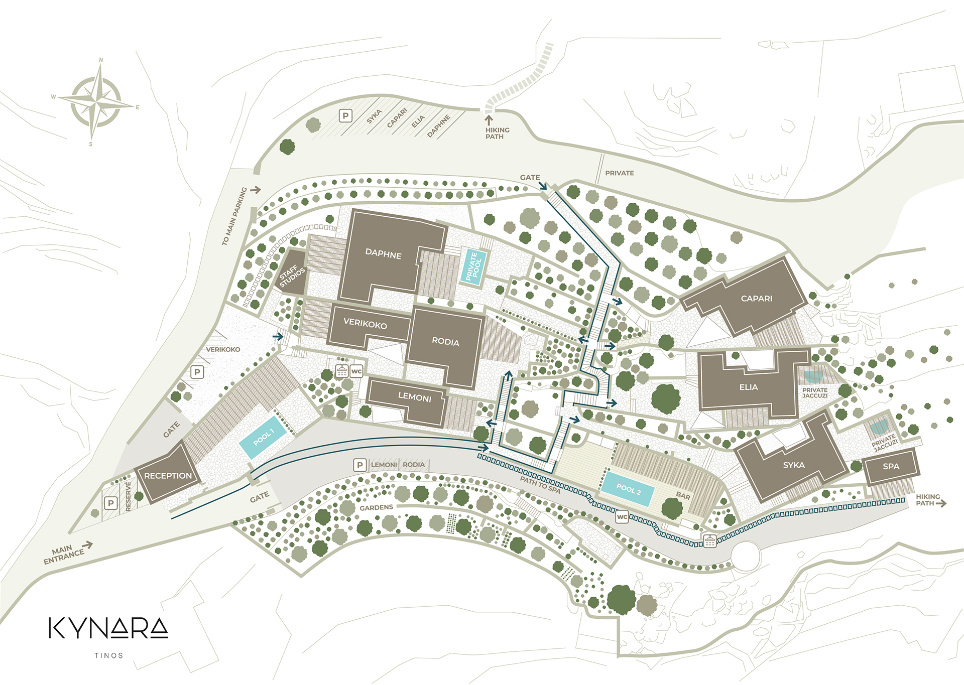 KYNARA village map